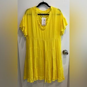 Bright yellow short dress